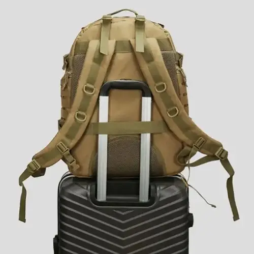 Travel Tactical Backpack – Large MOLLE Rucksack with Luggage Strap